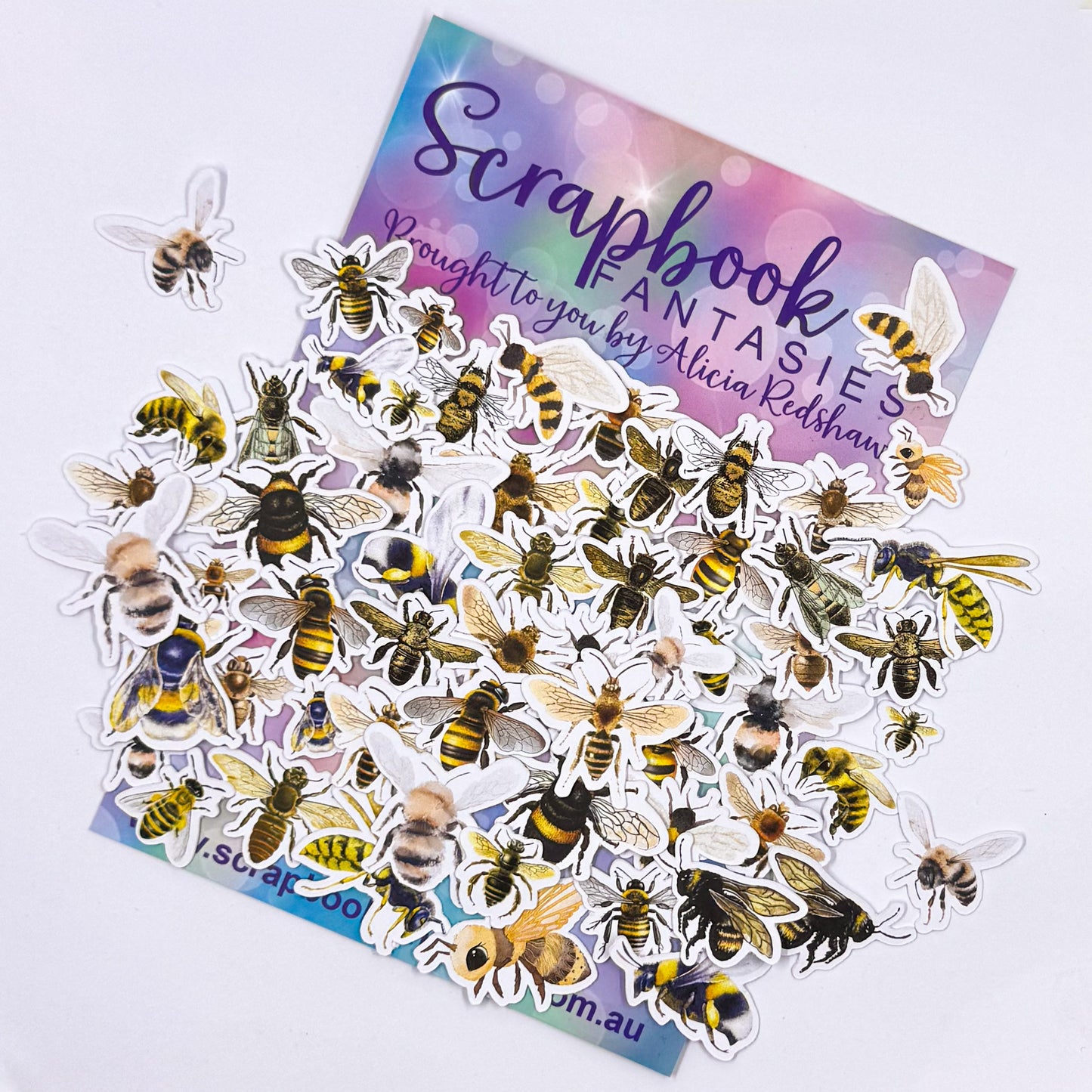 Queen Bee Colour-Cuts - Lots of Bees (over 60 pieces) 20665