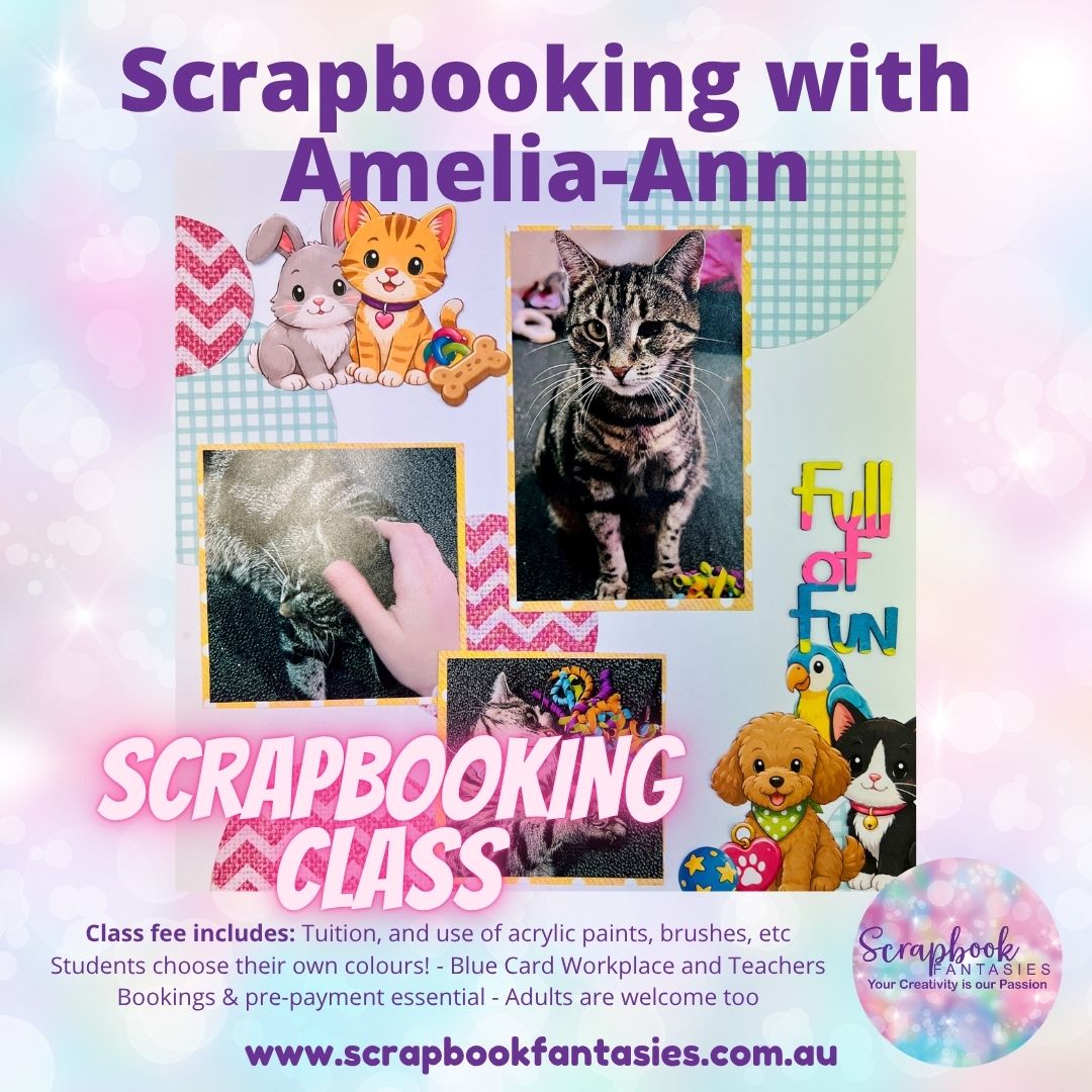 School Holiday Craft Class - Scrapbooking Class with Amelia-Ann - Various Dates & Times