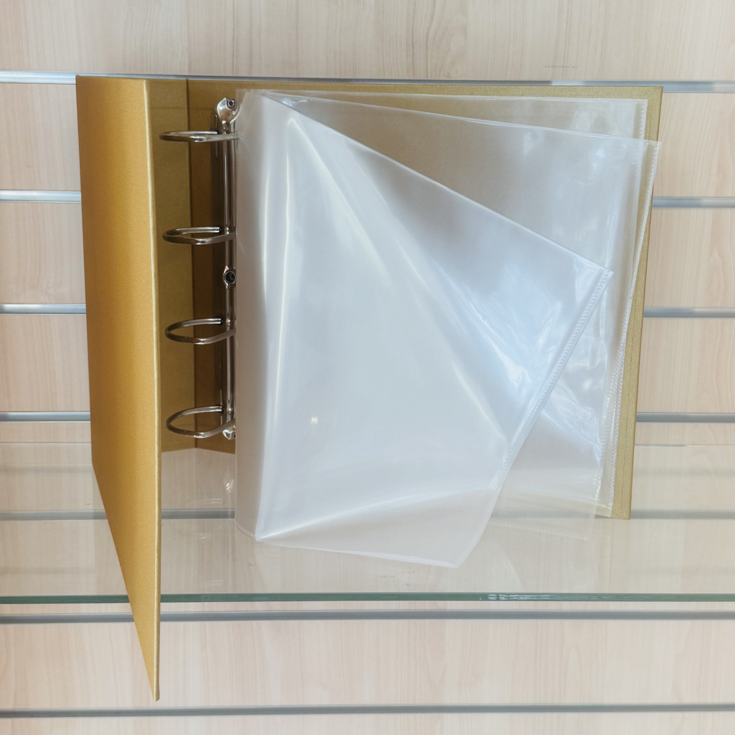 Scrapbook Fantasies 12"x12" Binder Album - 4-D-Ring (65mm) - Metallic Gold - includes five (5) 12"x12" Page Protectors