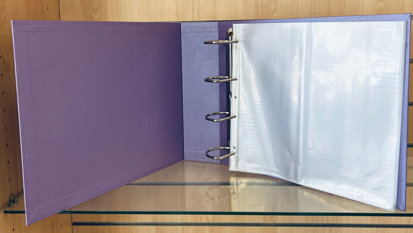 Scrapbook Fantasies 12"x12" Binder Album - 4-D-Ring (65mm) - Metallic Lavender - includes five (5) 12"x12" Page Protectors