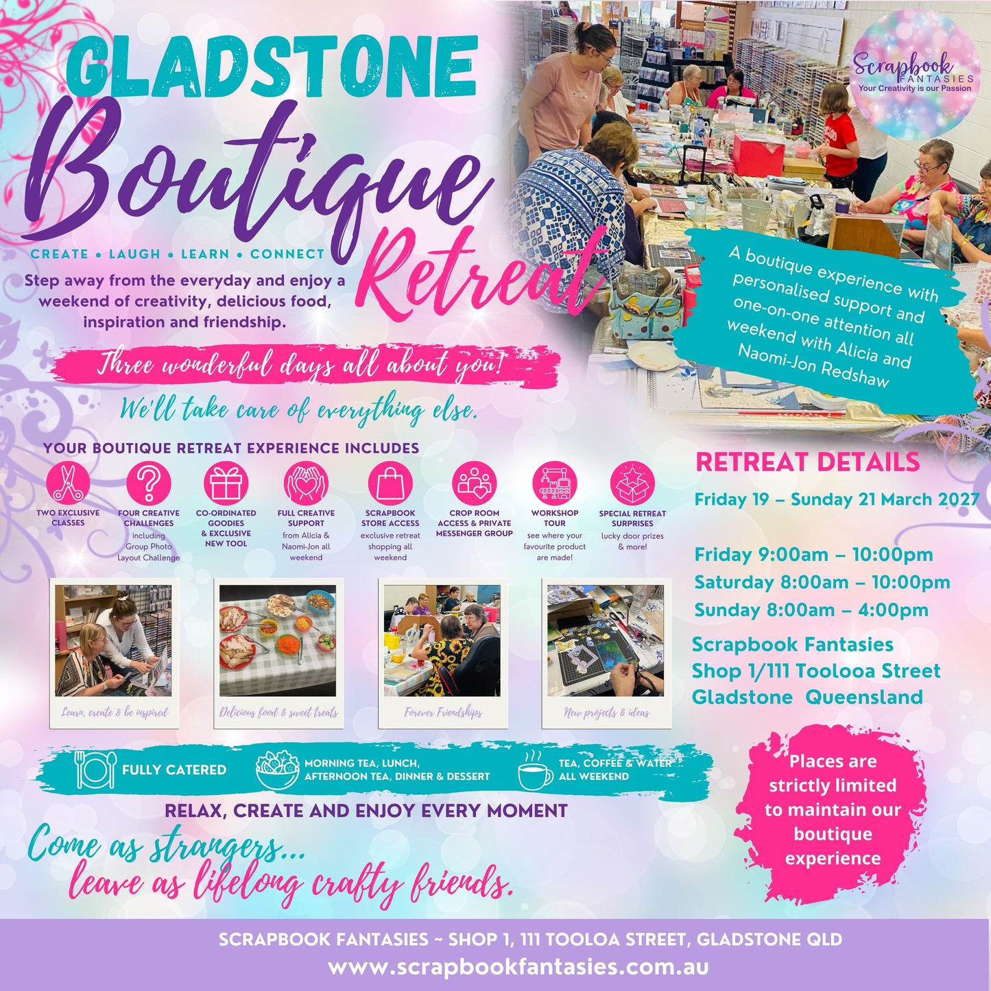 Scrapbook Fantasies Gladstone Boutique Retreat - March 2027