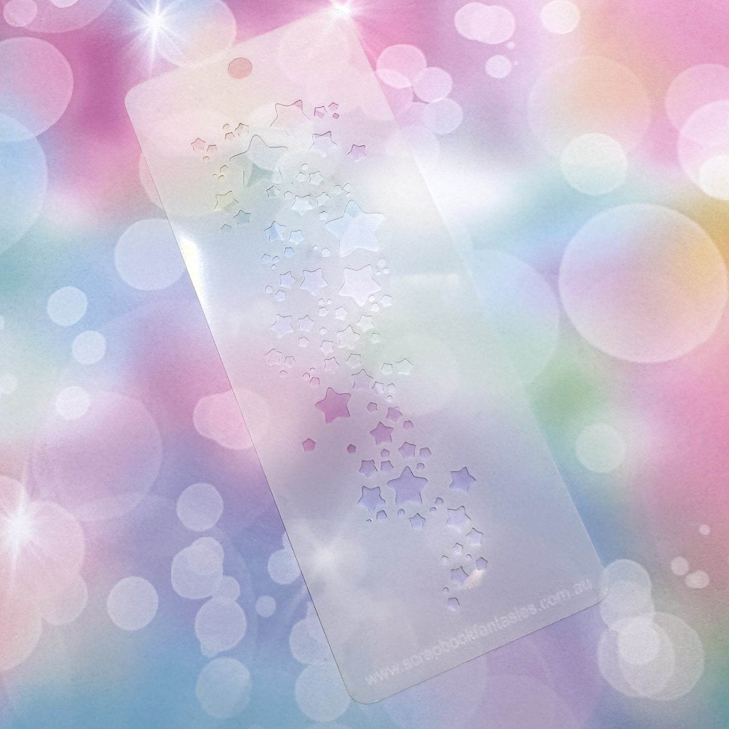 Scrapbook Fantasies Mini Border Stencil Template Mask - 2.25”x5.5” - Star Swoosh 627055