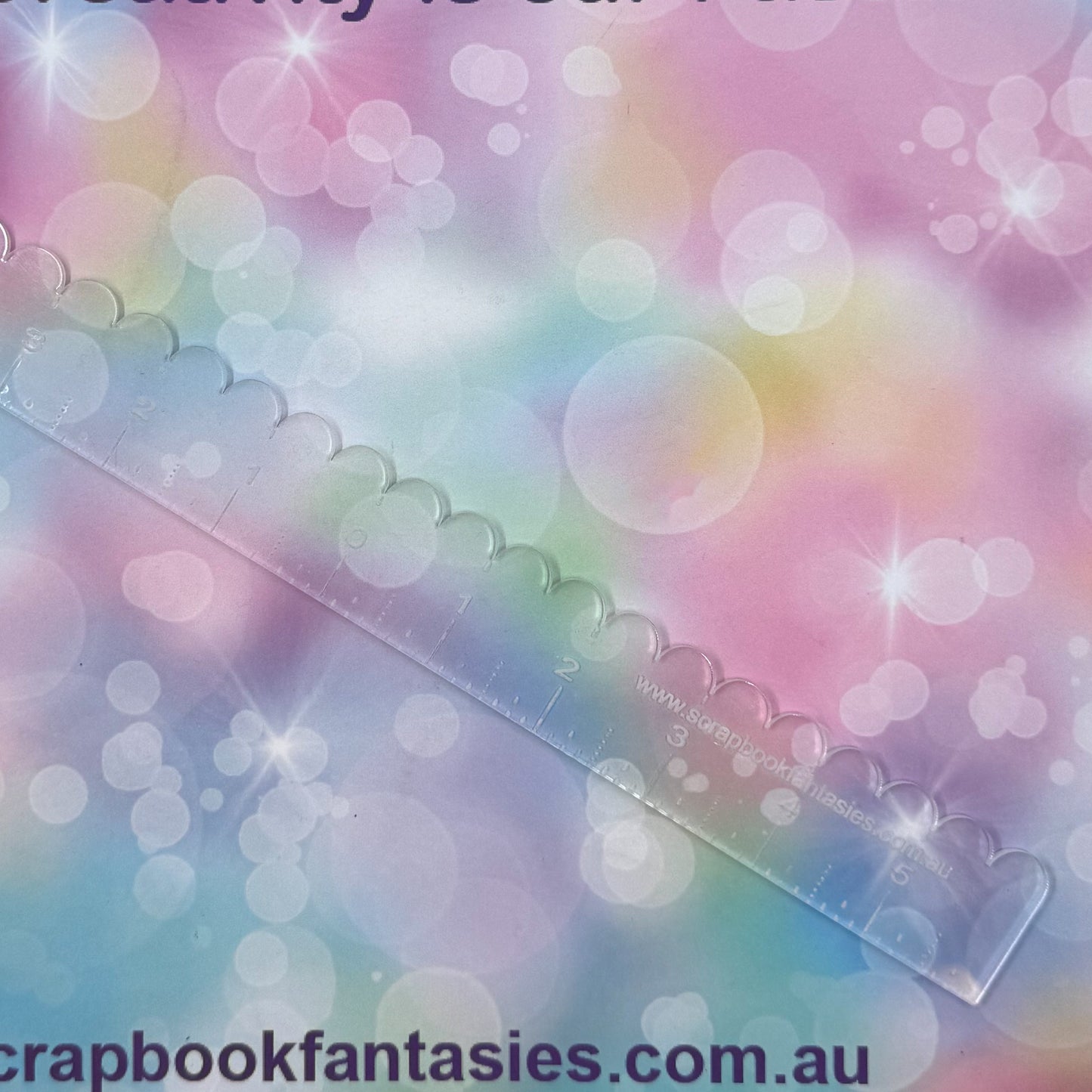 Scrapbook Fantasies Scallop Ruler 2 - 12"x1 1/4"