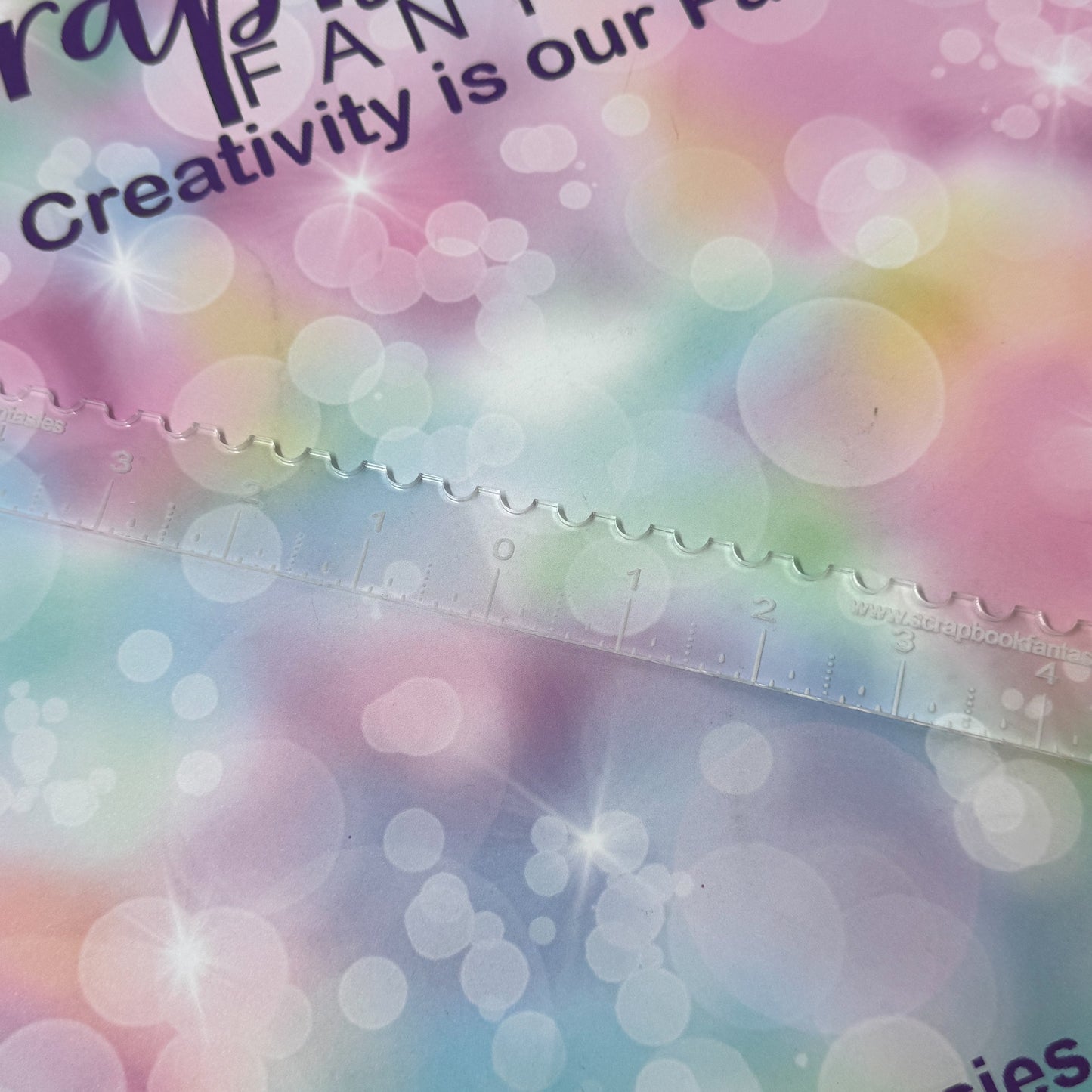 Scrapbook Fantasies Stamp-edge Ruler - 12"x1" - Designed by Alicia Redshaw
