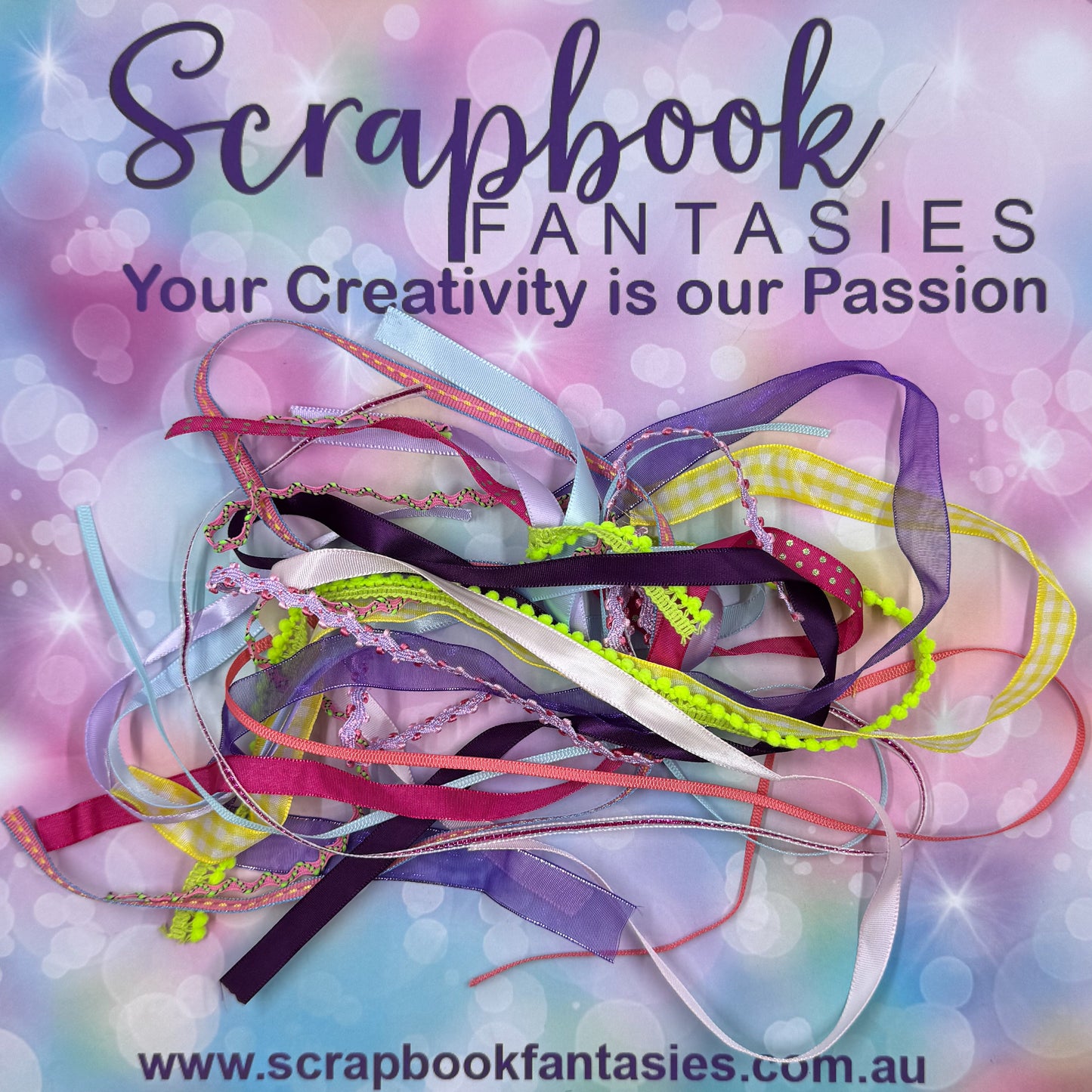 Scrapbook Fantasies Sweet Treats Ribbon Pack - 14 x approx. 1/2 mt lengths - 20794