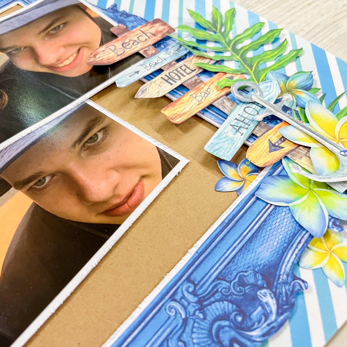 Sunlovin' Blue Frame Scrap-Along Scrapbook Layout Kit by Alicia Redshaw - 30 December 2025