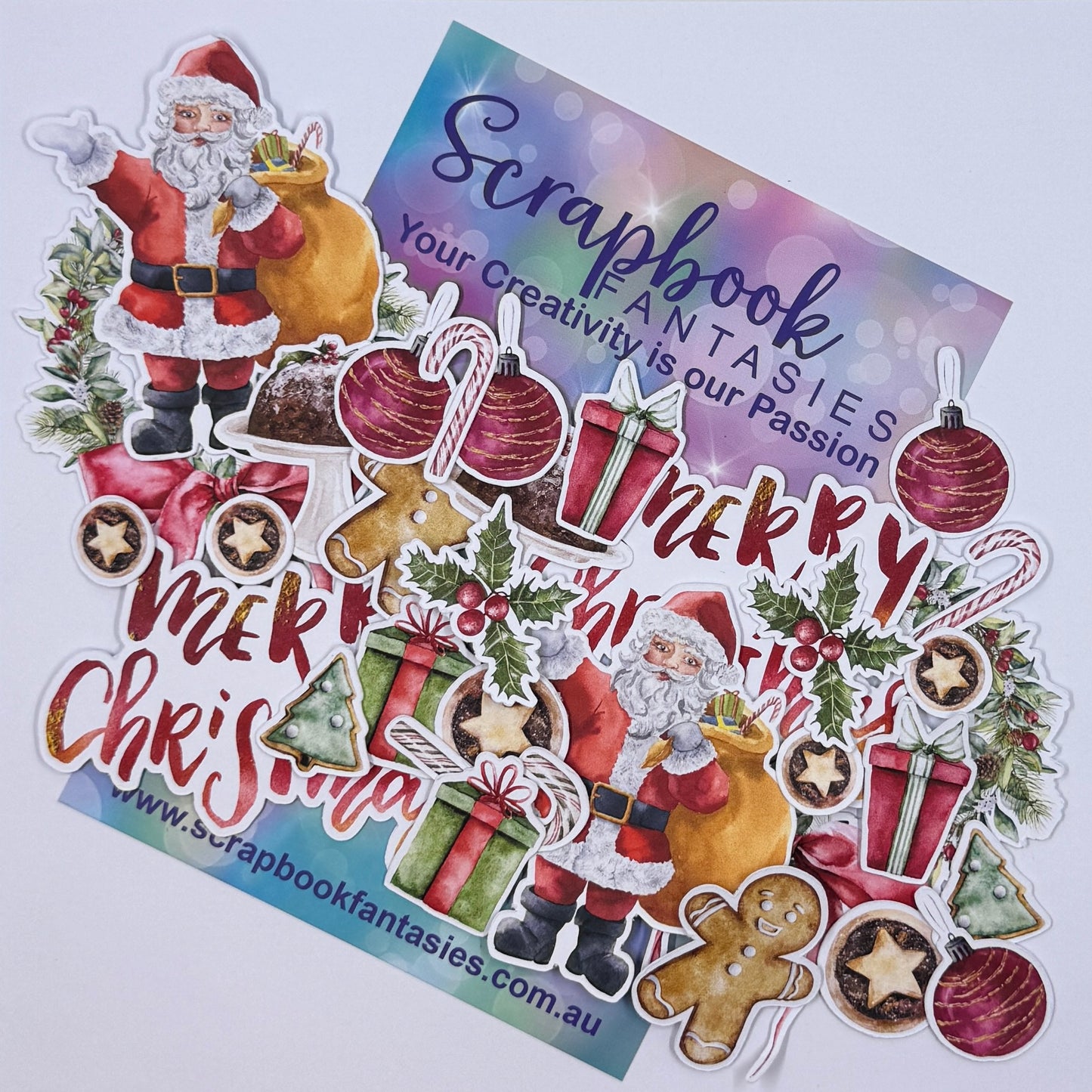 Traditional Christmas Colour-Cuts - Merry Santa (32 pieces) 11367