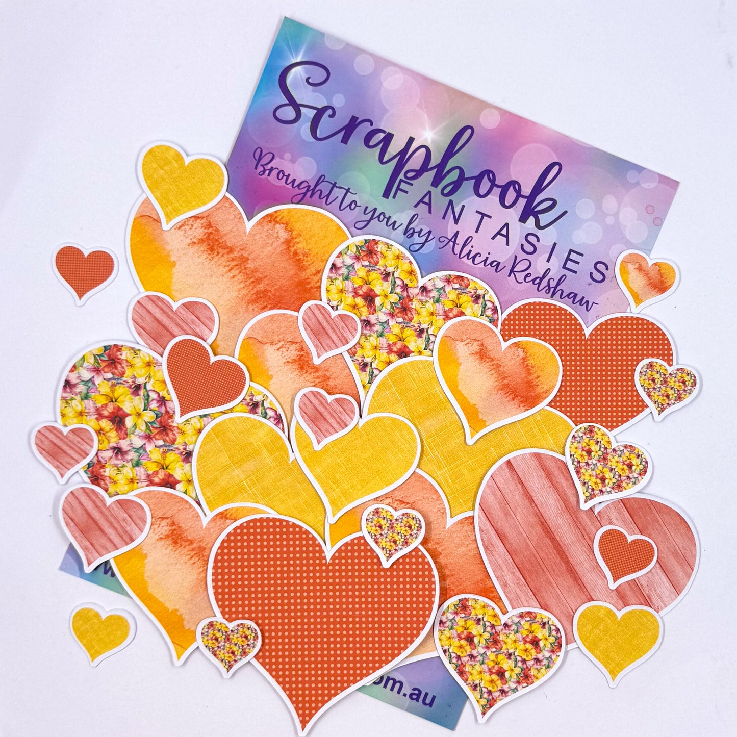 Tropical Colour-Cuts - Hearts 2 (30 pieces) 20722