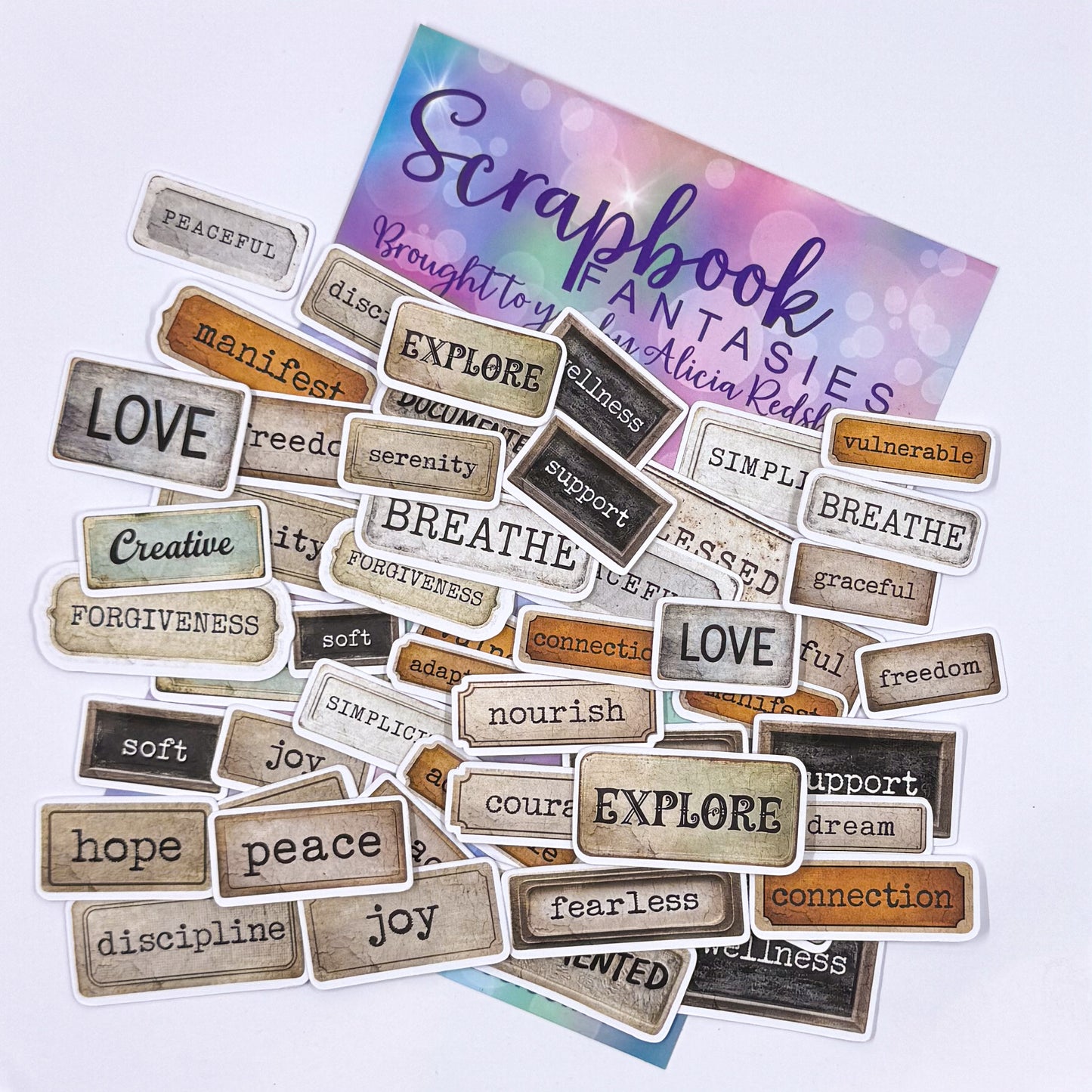 Very Vintage - Words Colour-Cuts (over 50 pieces) 20627