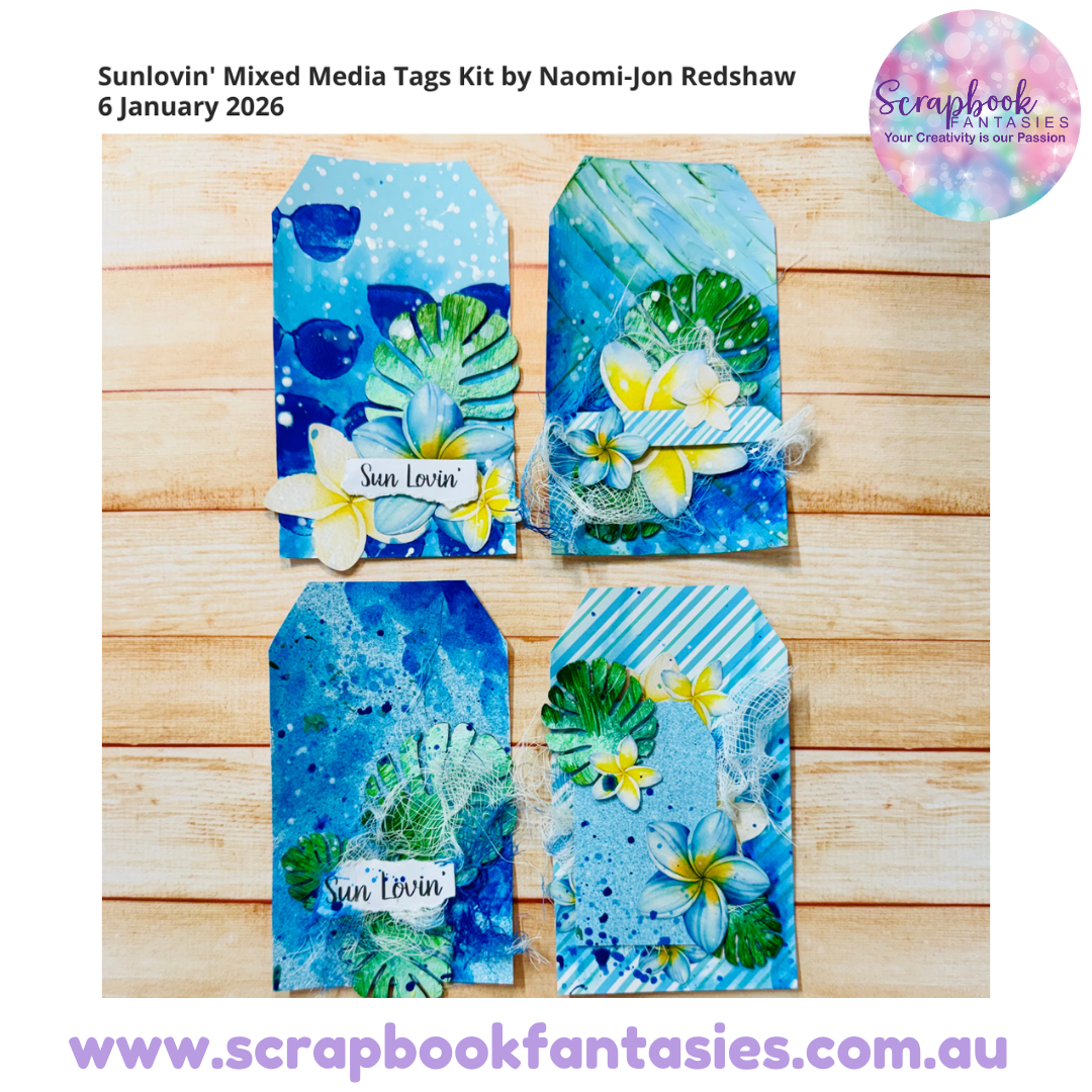 Sunlovin' Mixed Media Tags Kit by Naomi-Jon Redshaw - 6 January 2026