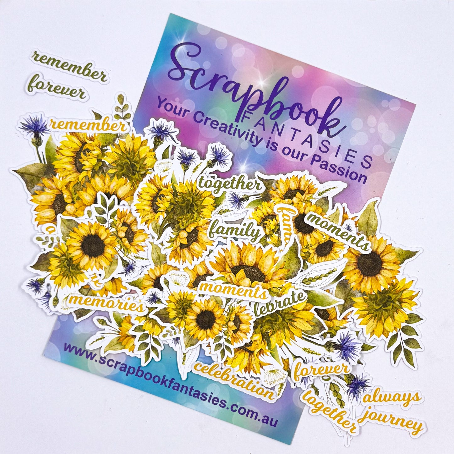 Western Girl Colour-Cuts - Sunflower Bouquets and Words (30 pieces) 20719