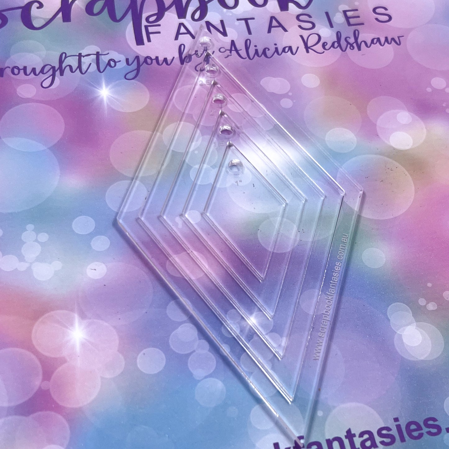 Scrapbook Fantasies Creative Template Set - Diamonds 1 (5 pieces) Designed by Alicia Redshaw 14741