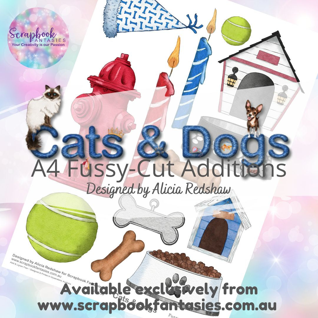 Cats & Dogs A4 Colour Fussy-Cut Additions - Doggy Birthday 223237