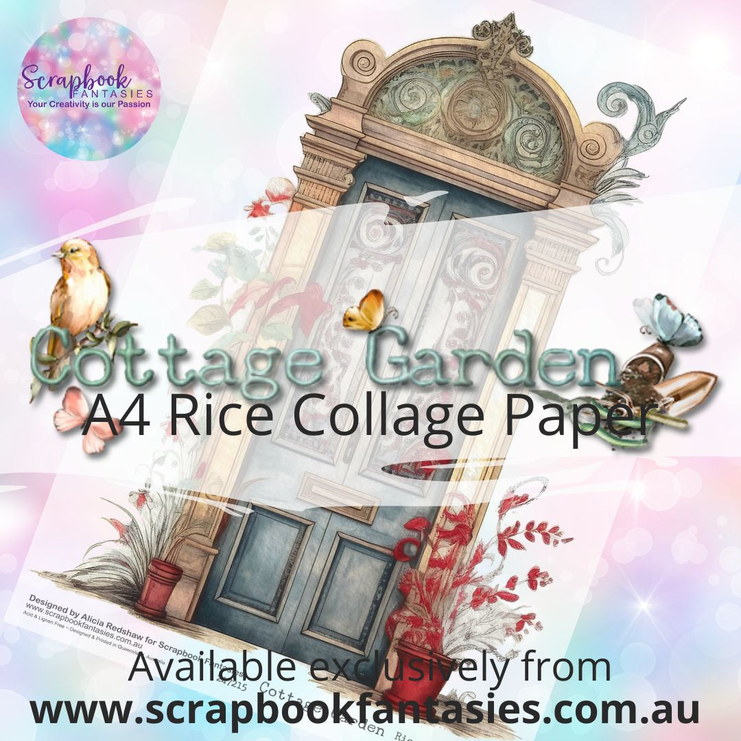 Cottage Garden A4 Rice Collage Paper - Door A 247215