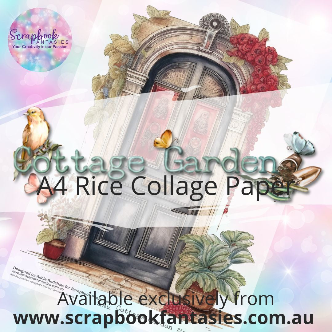 Cottage Garden A4 Rice Collage Paper - Door B 247216