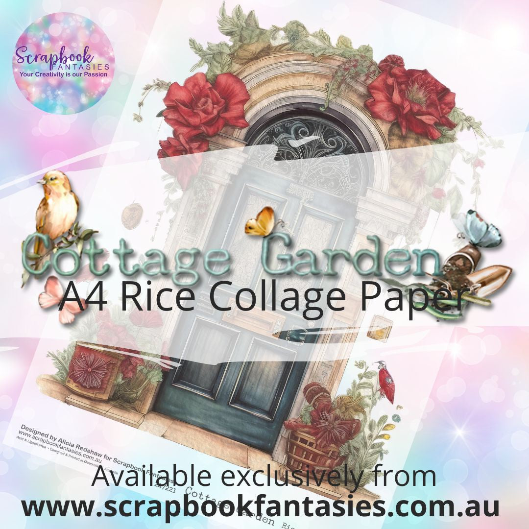 Cottage Garden A4 Rice Collage Paper - Door G 247221