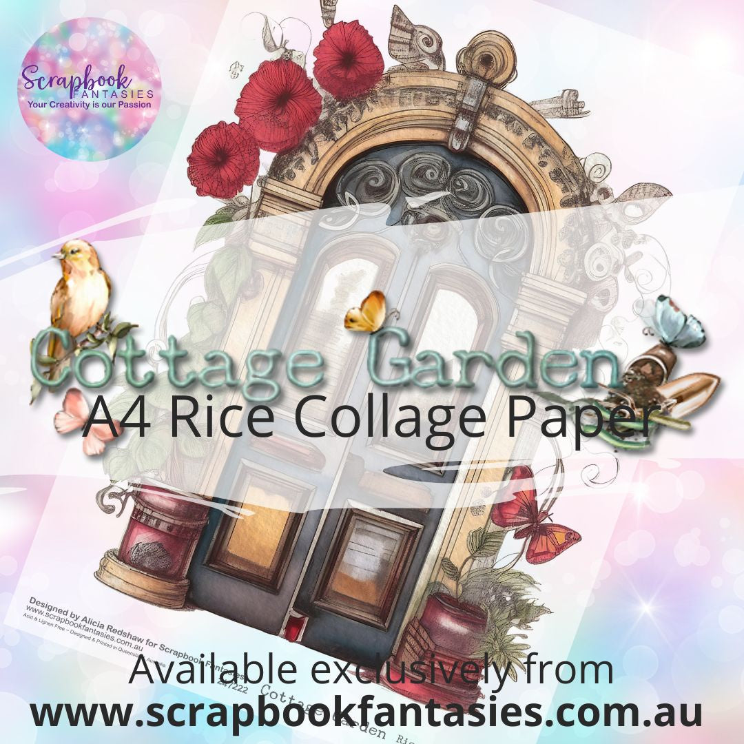 Cottage Garden A4 Rice Collage Paper - Door H 247222