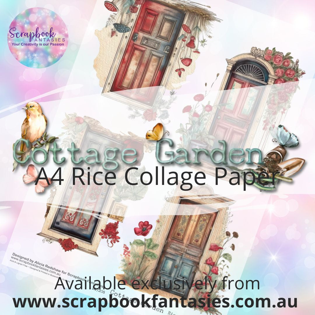Cottage Garden A4 Rice Collage Paper - Four Doors C 247208