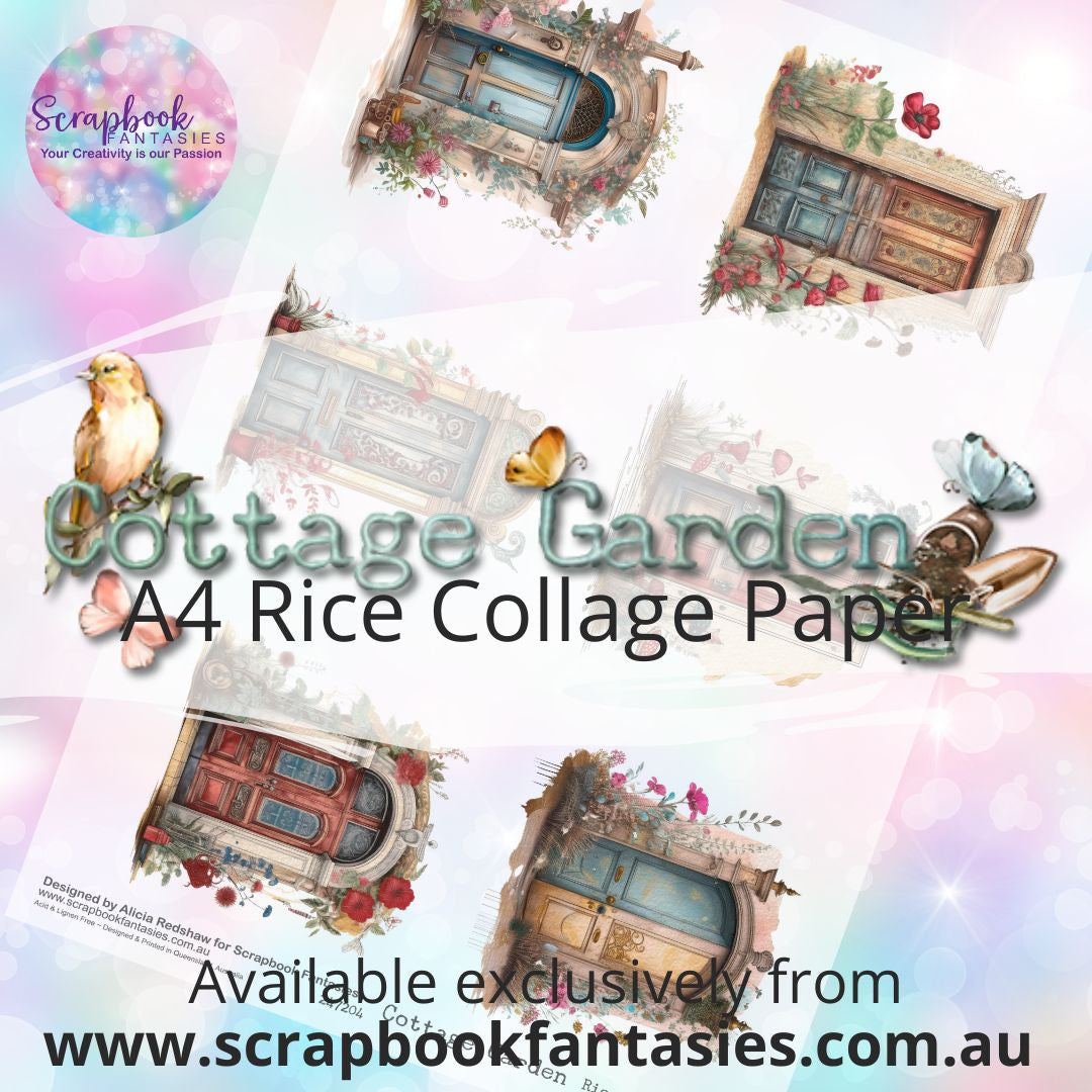 Cottage Garden A4 Rice Collage Paper - Six Doors A 247204
