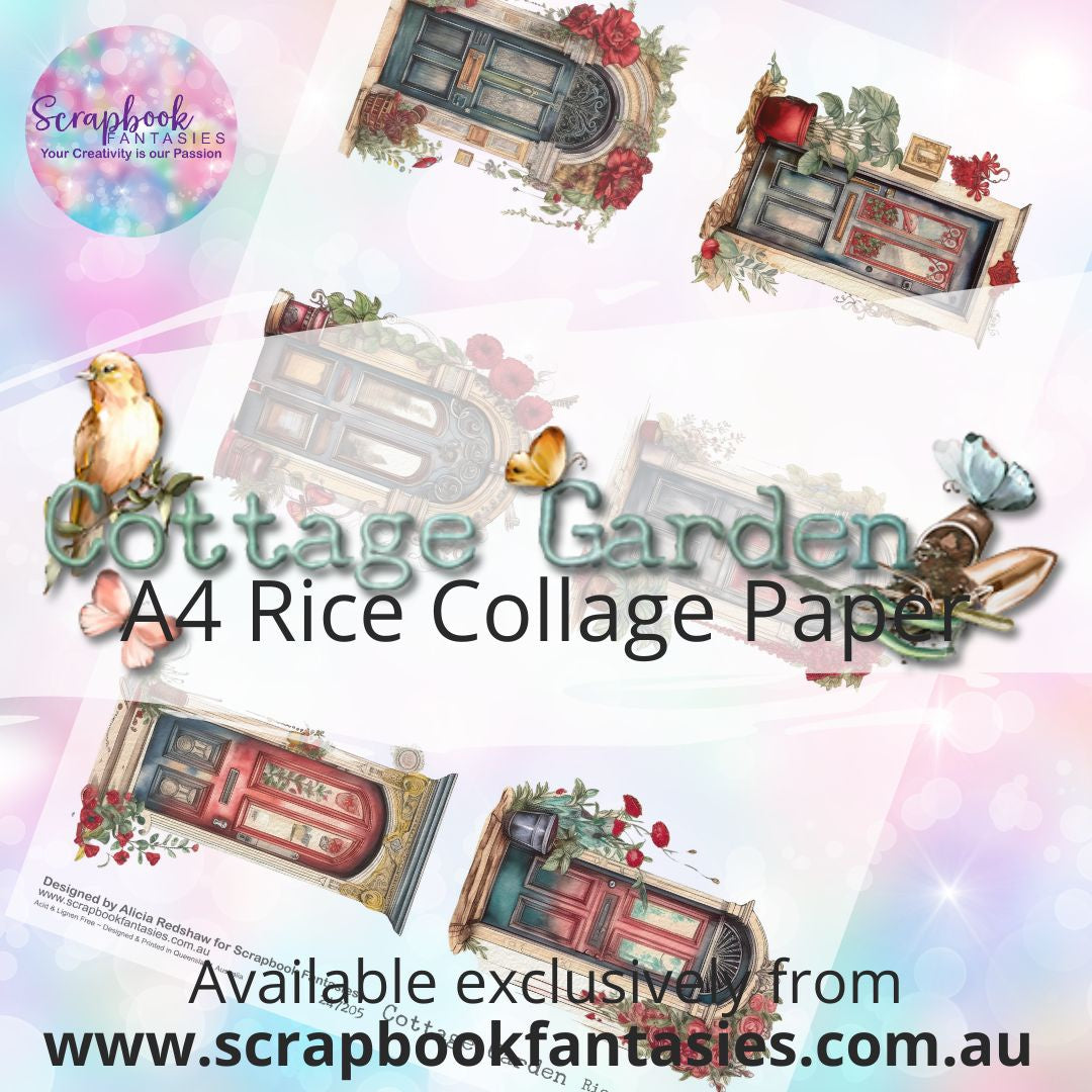 Cottage Garden A4 Rice Collage Paper - Six Doors B 247205