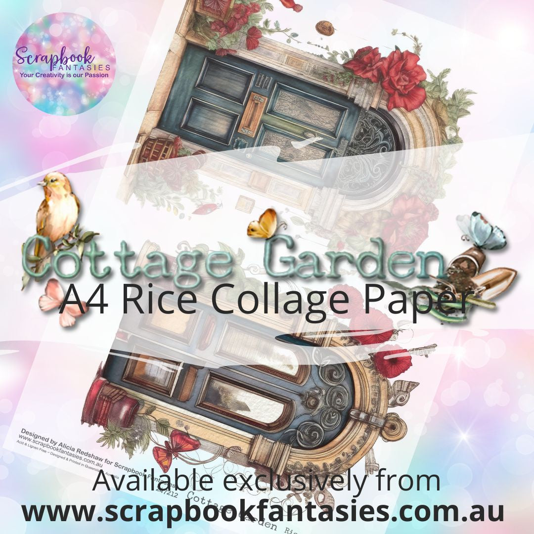 Cottage Garden A4 Rice Collage Paper - Two Doors D 247212