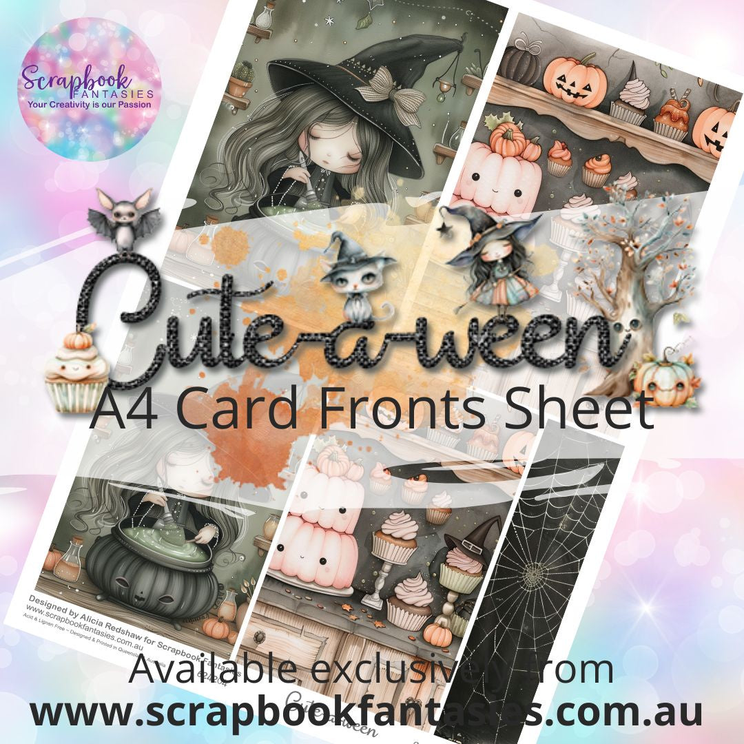 Cute-a-ween A4 Card Fronts Sheet - Little Witch 624204