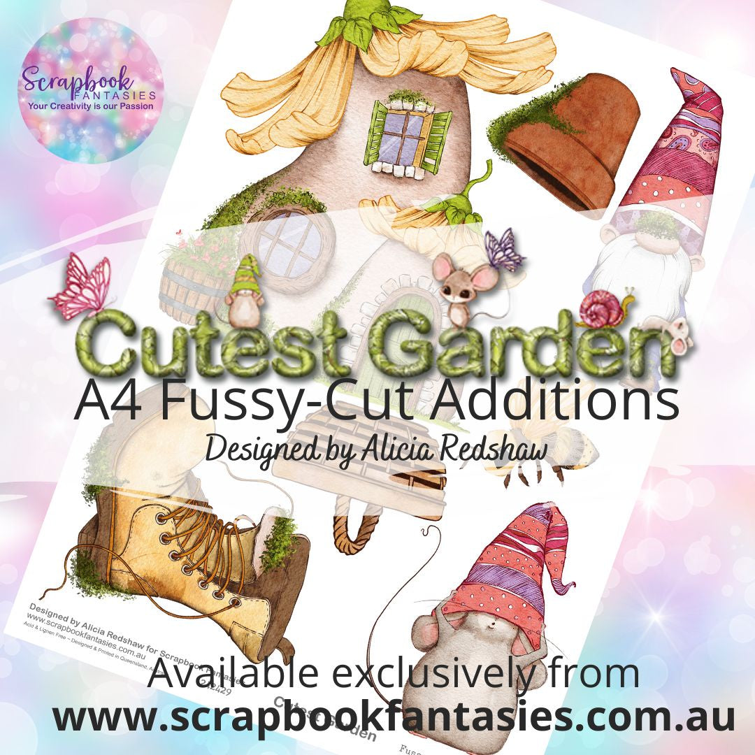 Cutest Garden A4 Colour Fussy-Cut Additions - Cutest Garden 242429