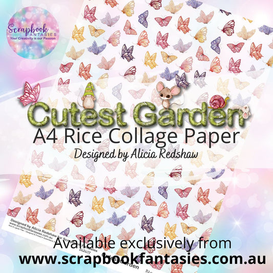 Cutest Garden A4 Rice Collage Paper - Butterflies 242407