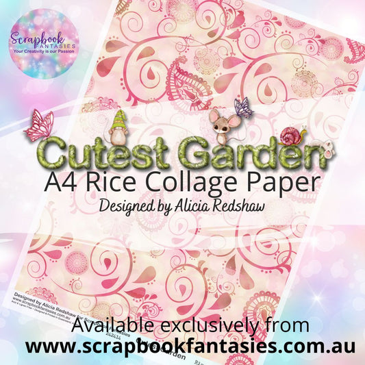 Cutest Garden A4 Rice Collage Paper - Paisley Pattern 242414