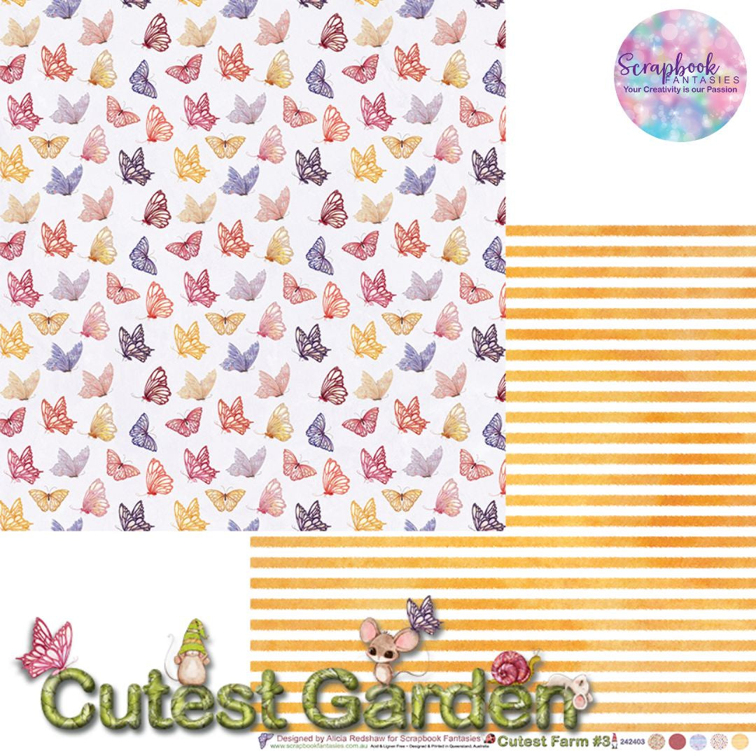 Cutest Garden 12x12 Double-Sided Patterned Paper 3 - 242403