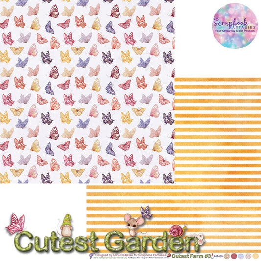 Cutest Garden 12x12 Double-Sided Patterned Paper 3 - Designed by Alicia Redshaw Exclusively for Scrapbook Fantasies 242403
