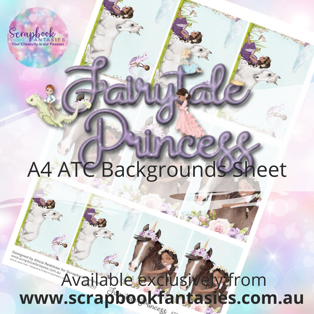 Fairytale Princess A4 ATC Backgrounds Sheet - Fairytale Princess 5C 392457
