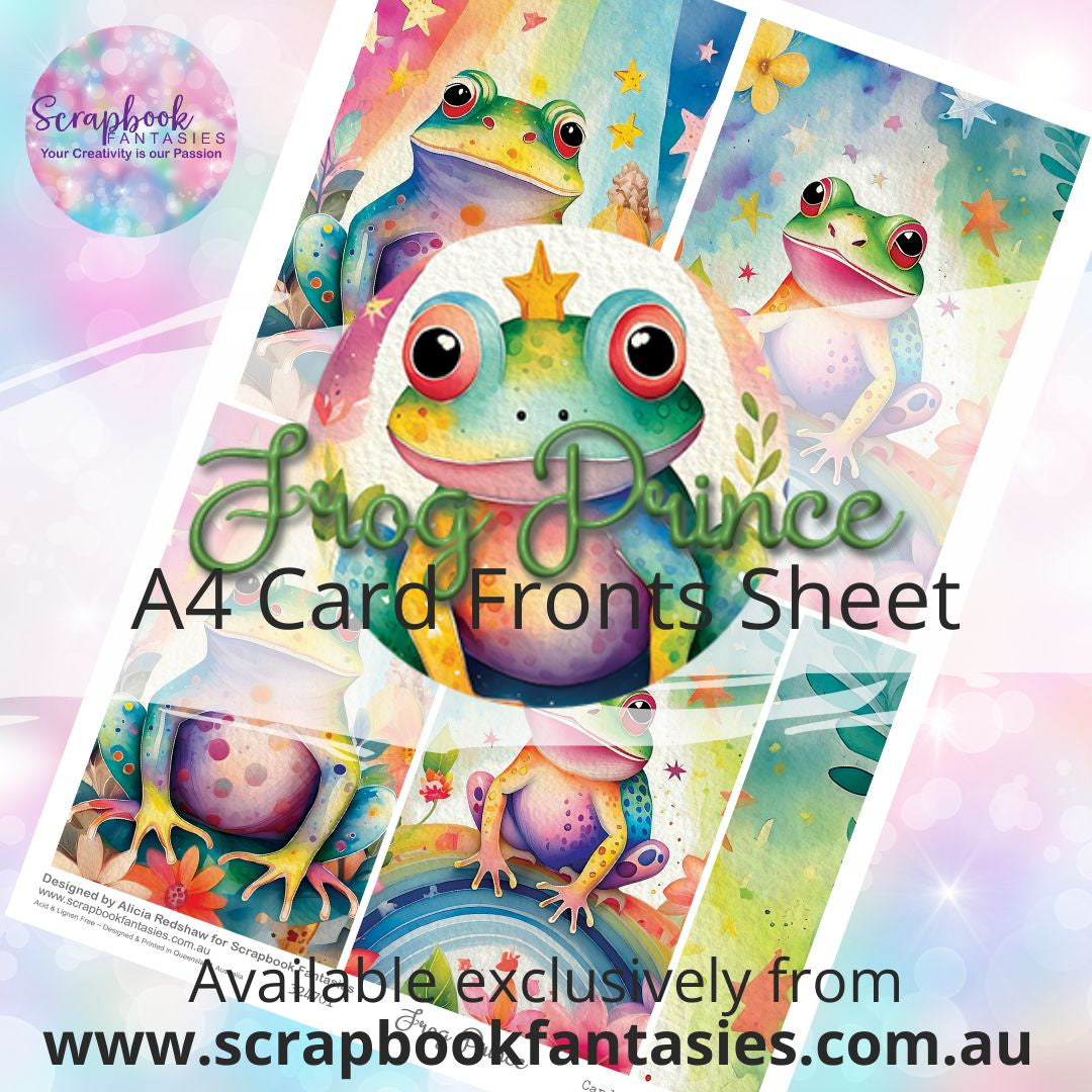 Frog Prince A4 Card Fronts Sheet - Frogs 2 324701