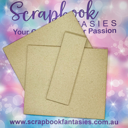 Mini-Book Cover Set - 7"x6" + 2" spine (3 pieces) High-quality 1.8mm Chipboard 16427