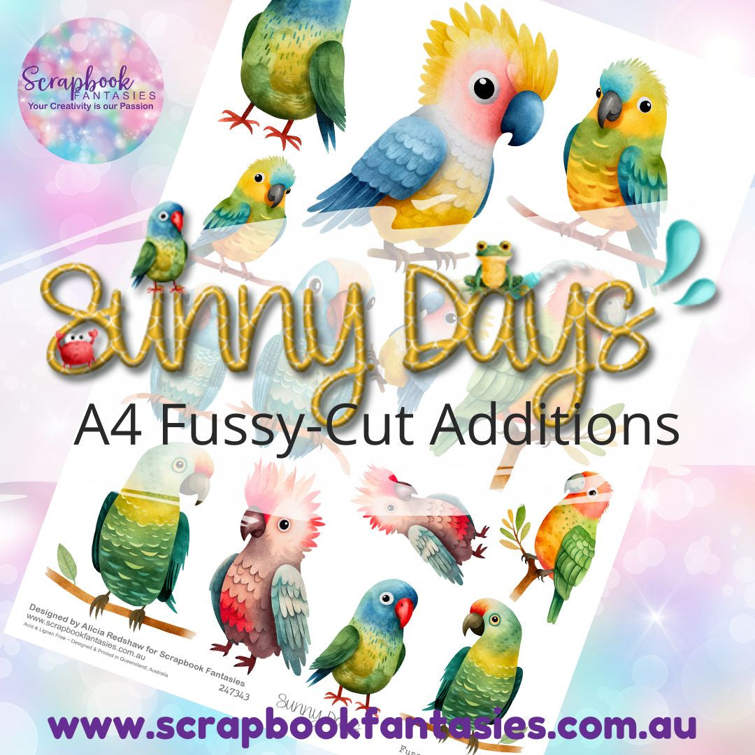 Sunny Days A4 Colour Fussy-Cut Additions - Parrots 247343