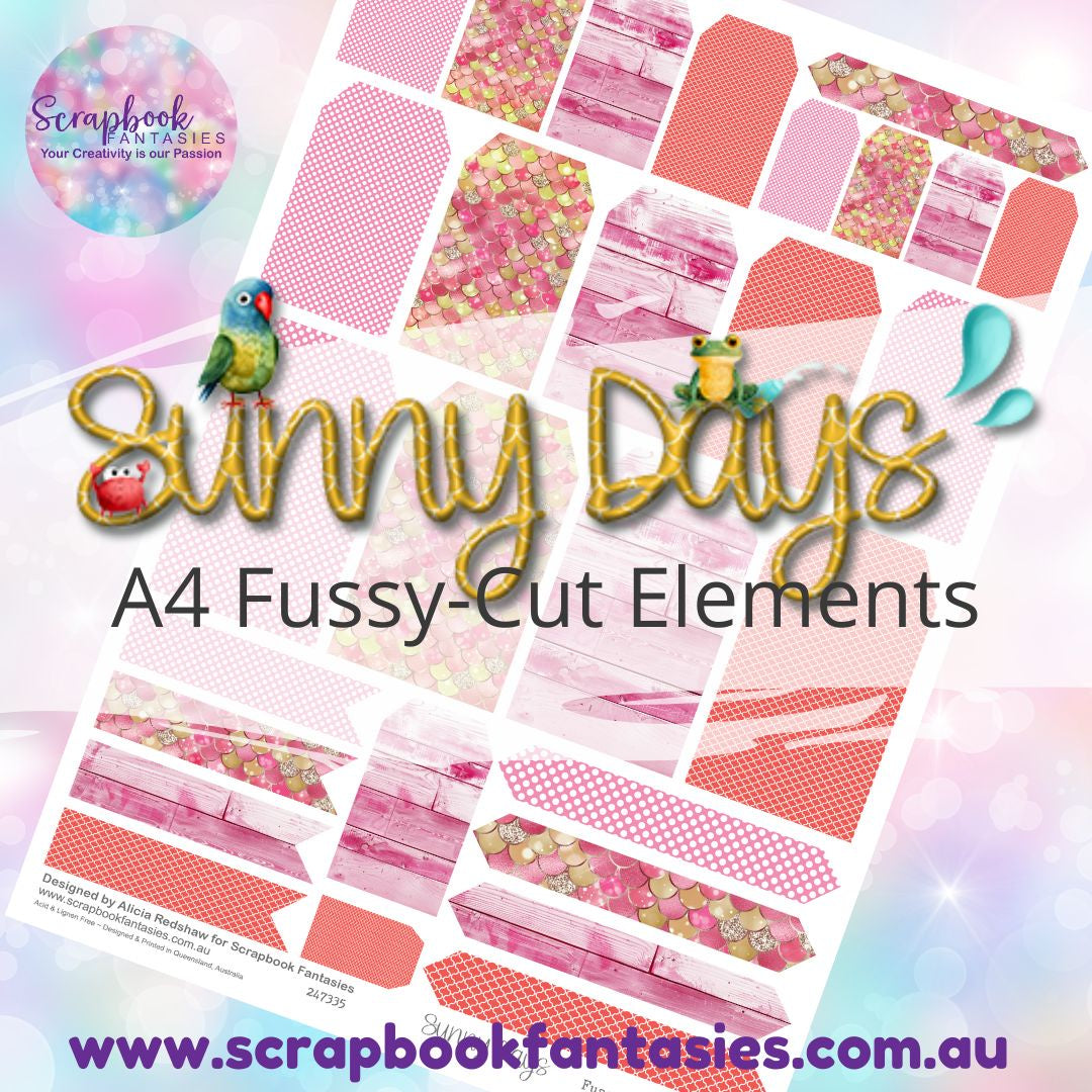 Sunny Days A4 Colour Fussy-Cut Elements - Tags & Tabs 1 247335