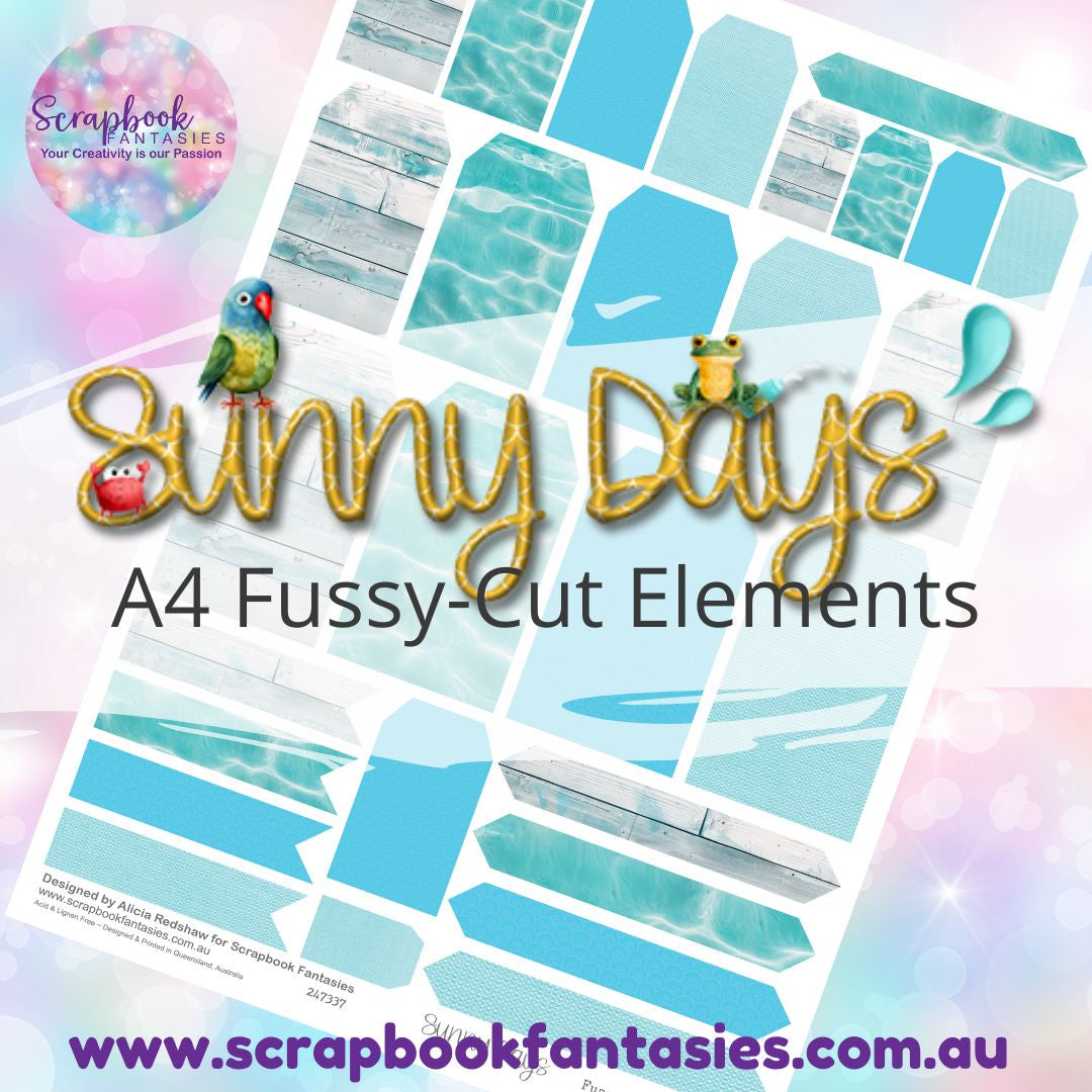 Sunny Days A4 Colour Fussy-Cut Elements - Tags & Tabs 3 247337