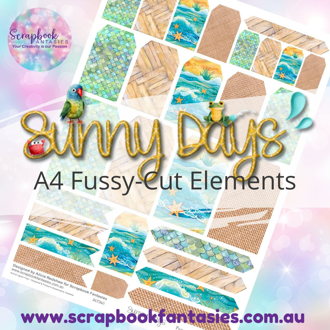 Sunny Days A4 Colour Fussy-Cut Elements - Tags & Tabs 4 247340