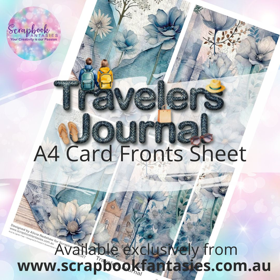 Travelers Journal A4 Card Fronts Sheet - Travelers Collage 1 388527