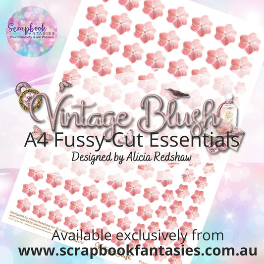 Vintage Blush A4 Colour Fussy-Cut Essentials - Peach Flowers 822403