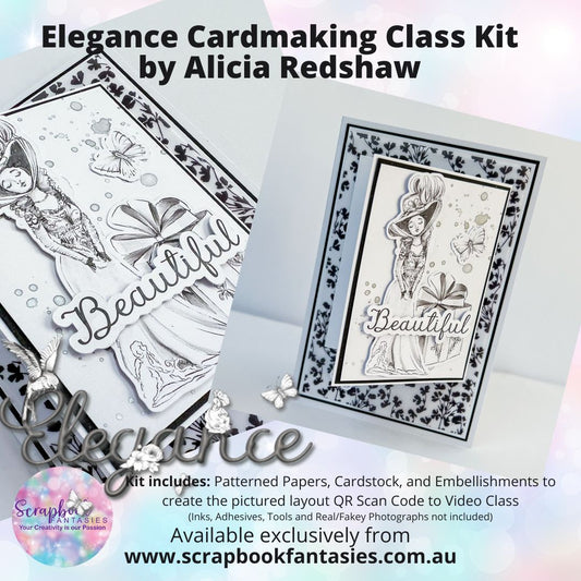 Elegance Black & White Cardmaking Class Kit - Vintage Chic Super Weekend Class 6 - Saturday 18 May 2024