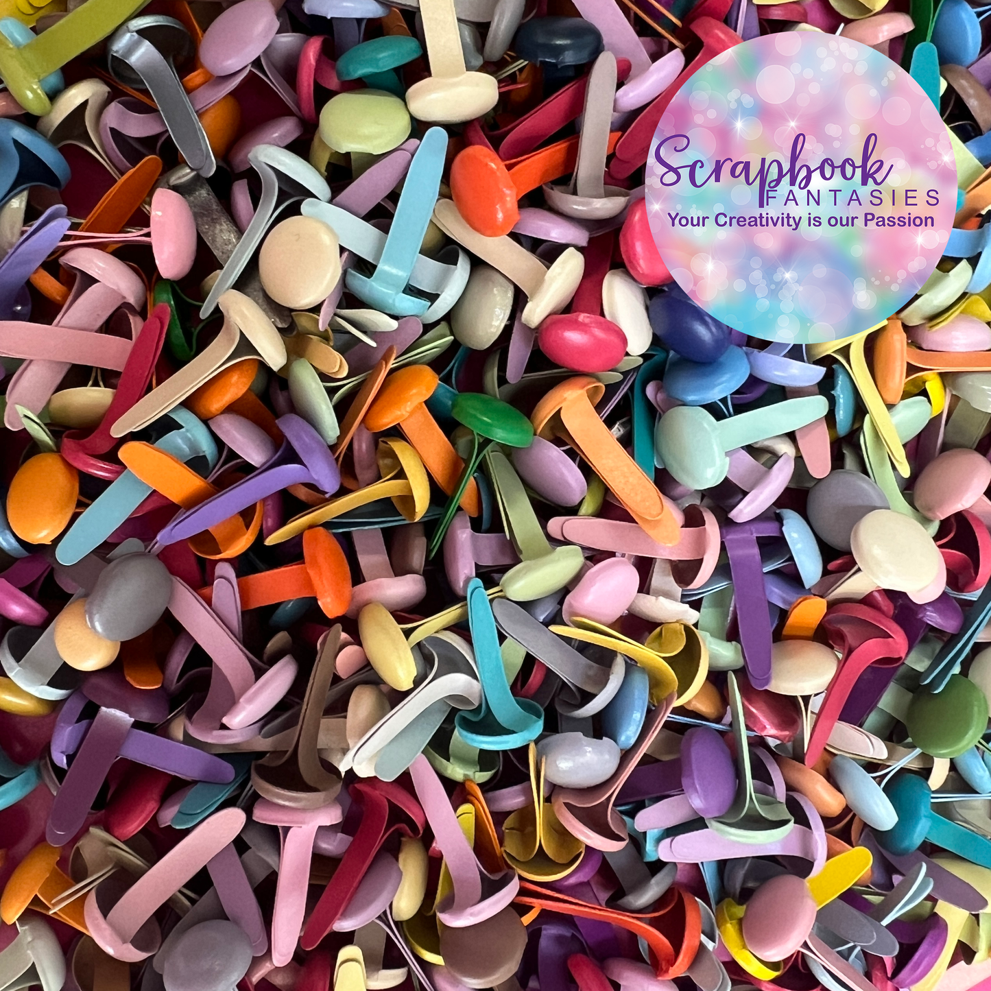 25 Mixed 8mm Brads (this is a random selection)