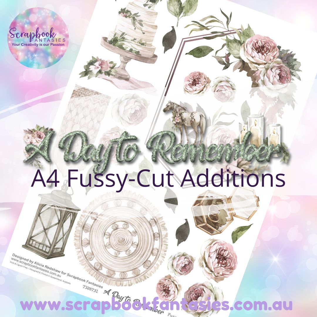 A Day to Remember A4 Colour Fussy-Cut Additions - Wedding Day 7328731