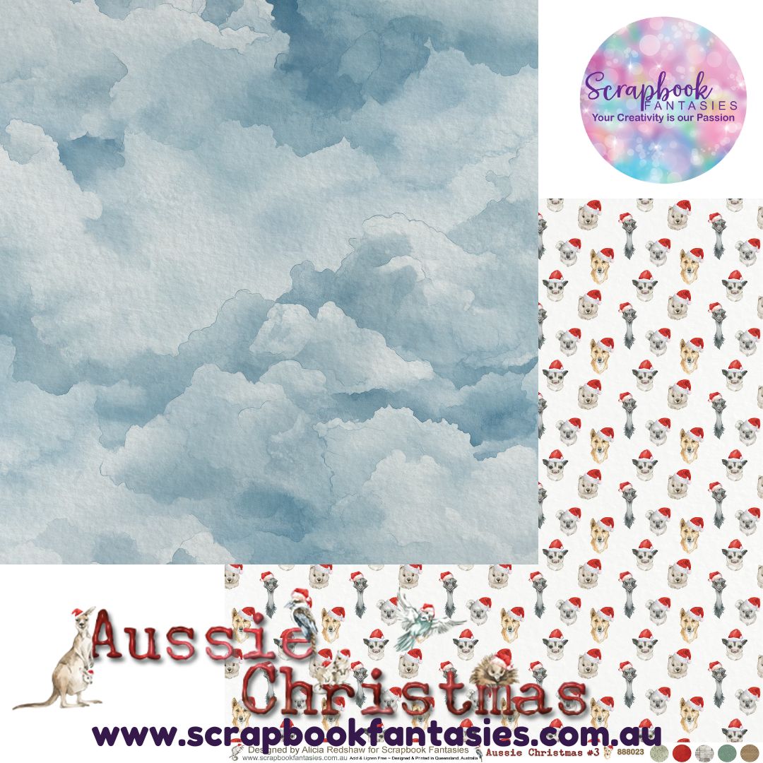 Aussie Christmas 12x12 Double-Sided Patterned Paper 3 - 888023