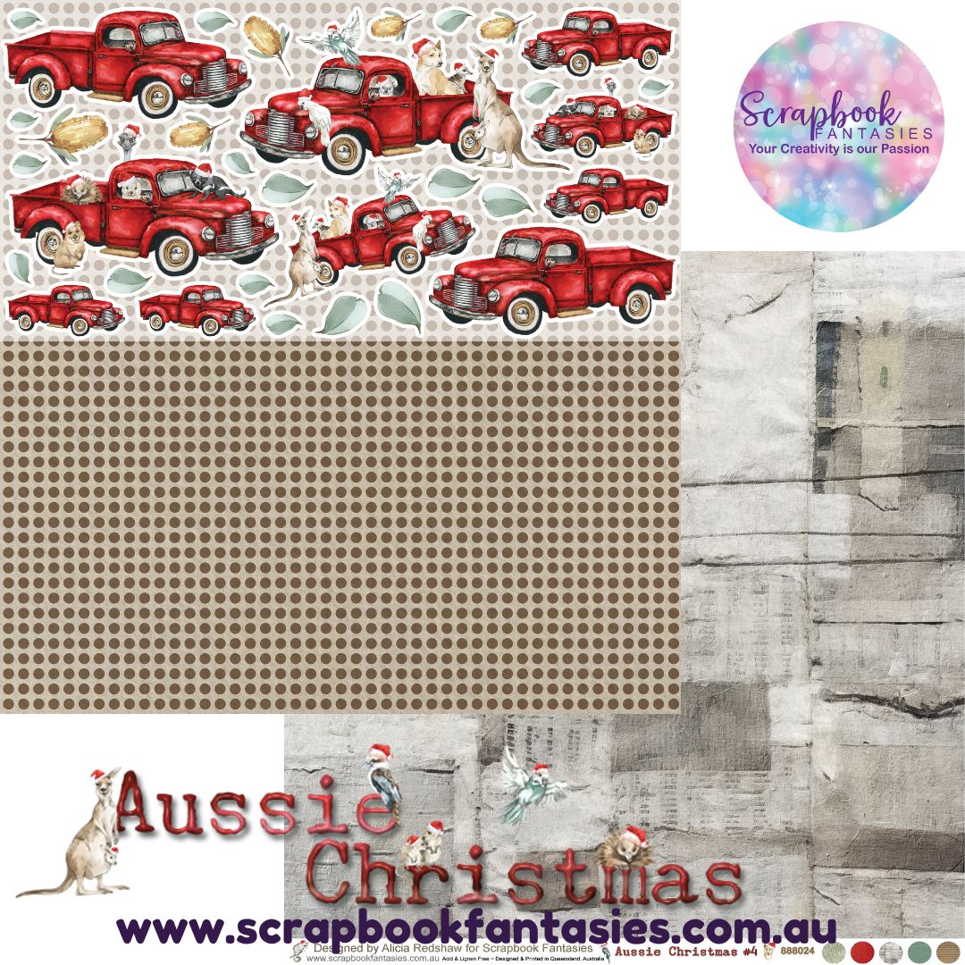 Aussie Christmas 12x12 Double-Sided Patterned Paper 4 - 888024
