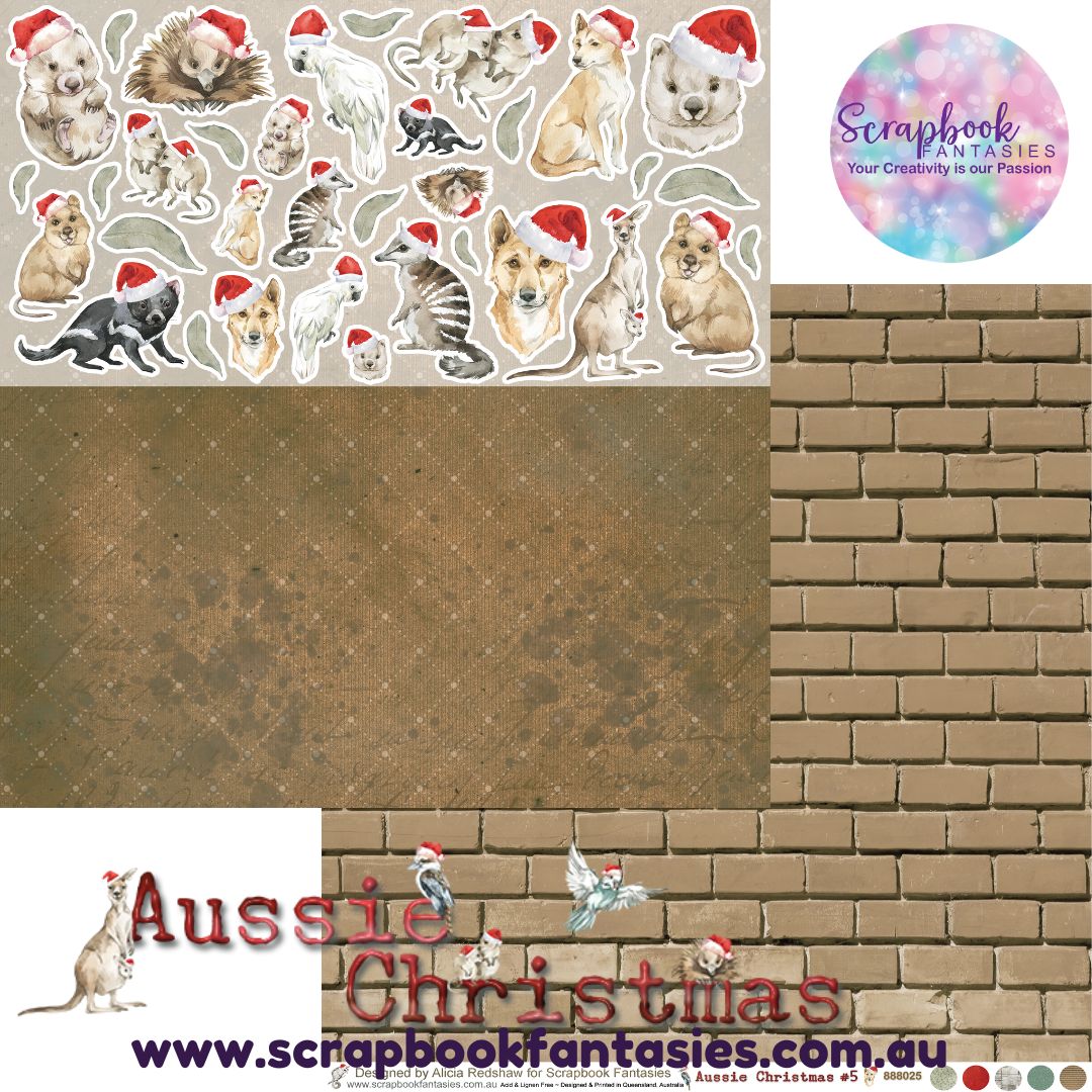 Aussie Christmas 12x12 Double-Sided Patterned Paper 5 - 888025