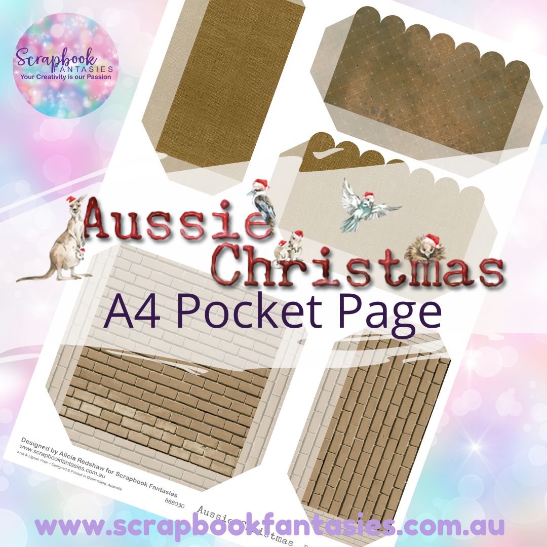 Aussie Christmas A4 Colour Pocket Page - Rectangles & Square 2 888030