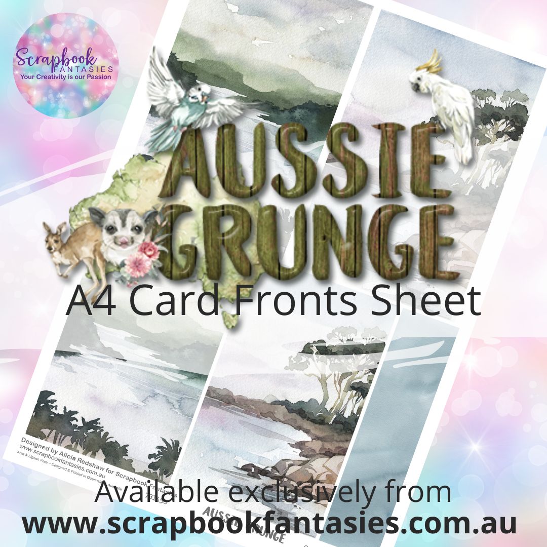 Aussie Grunge A4 Card Fronts Sheet - Scenery 1 731450