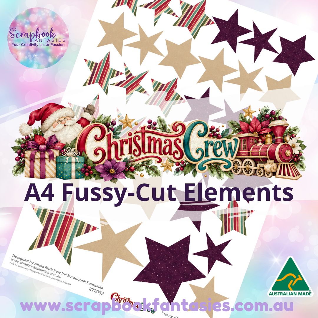 Christmas Crew A4 Colour Fussy-Cut Elements - Stars 1 272052