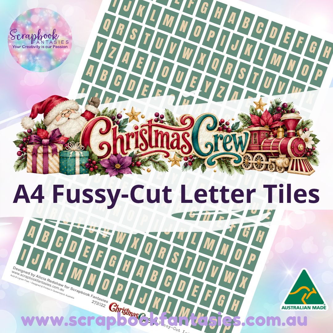 Christmas Crew Colour Fussy-Cut Letter Tiles - Medium 272022